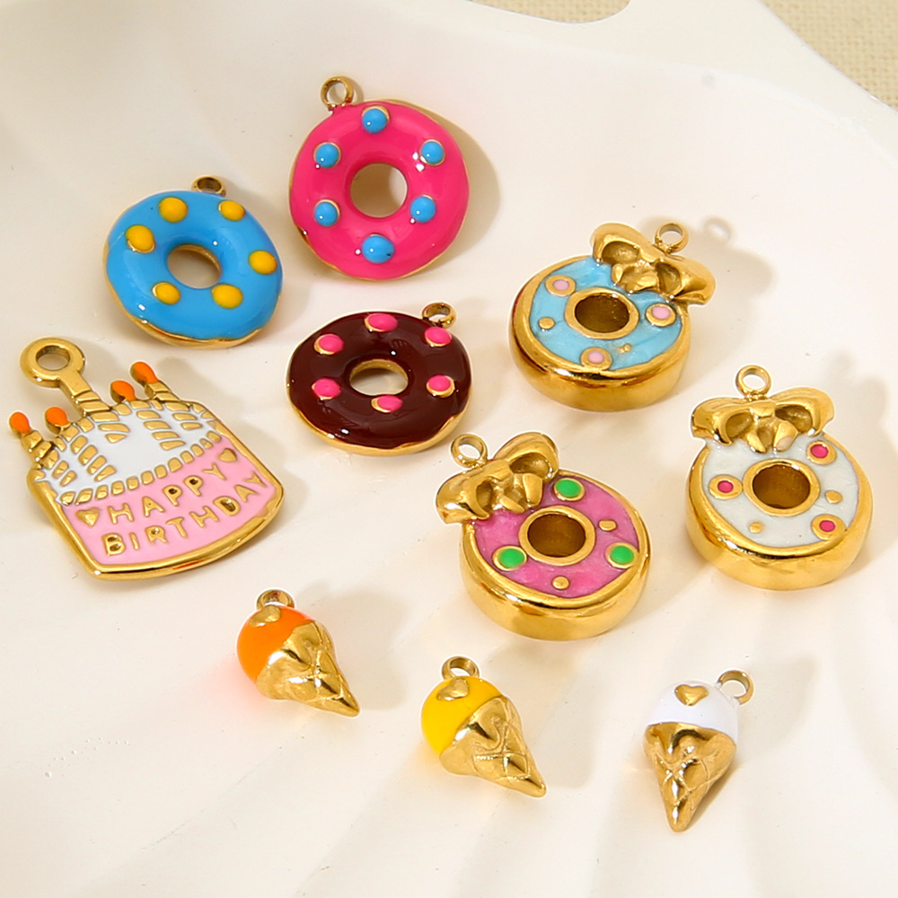 Sweet Geometric Stainless Steel  Gold Color Pendants h5Picture2
