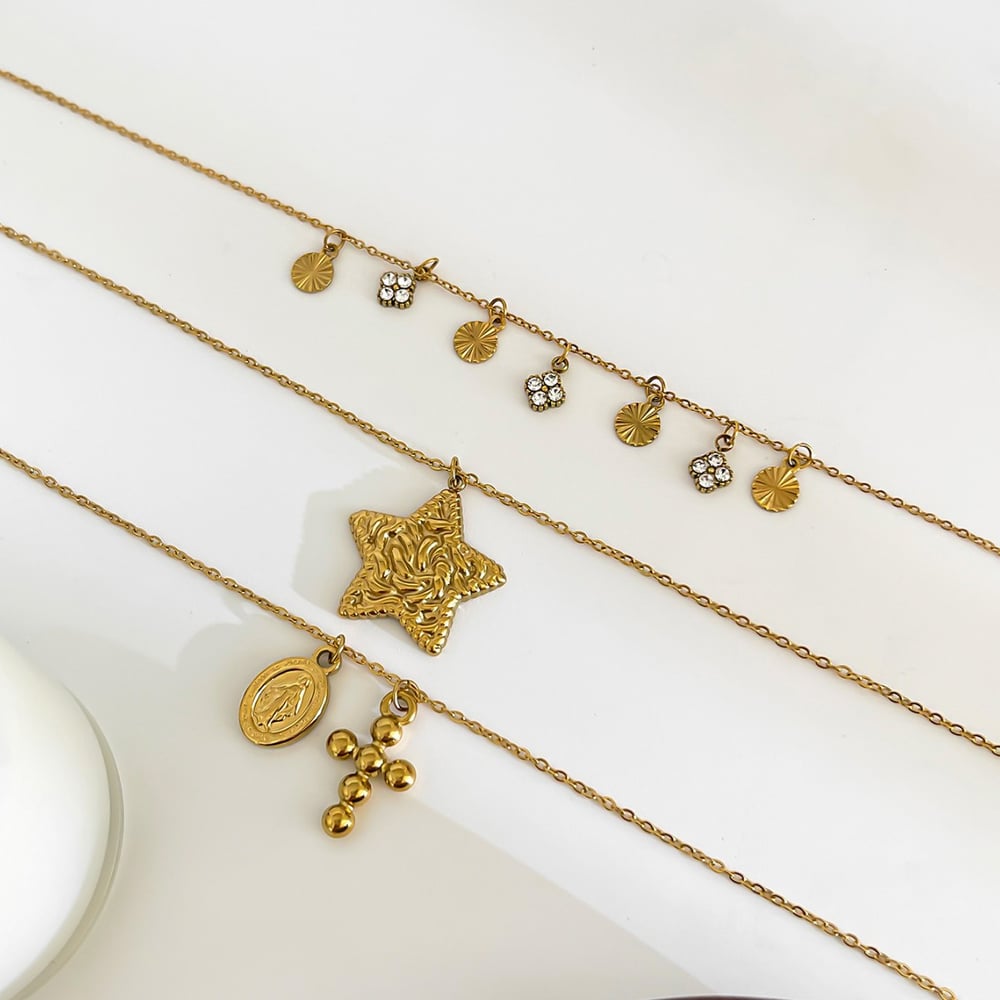 1 Piece Cross Stainless Steel Gold Color Pendant Necklace h5Picture4