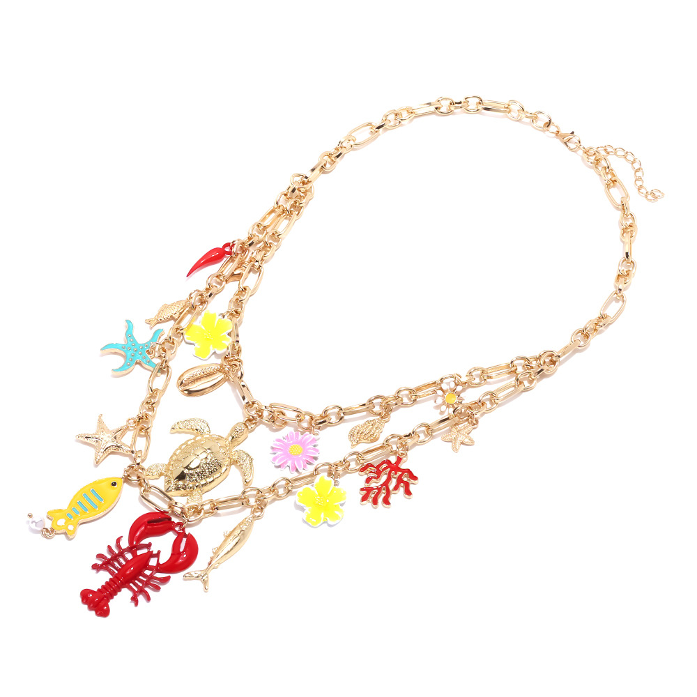 1 Piece Oceanic Alloy Layered Necklace Picture4