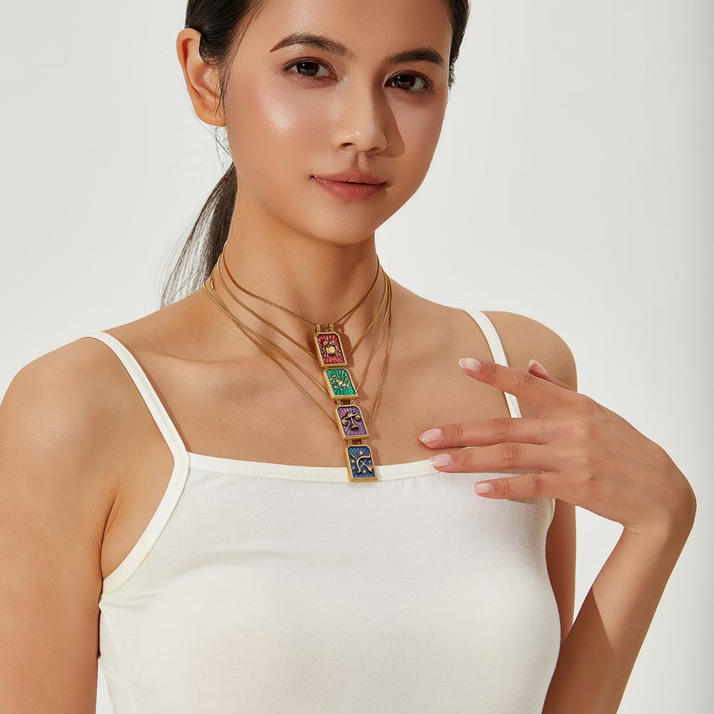 1 Piece Romantic Series Classic Geometric Stainless Steel Women's Pendant Necklaces h5Picture3