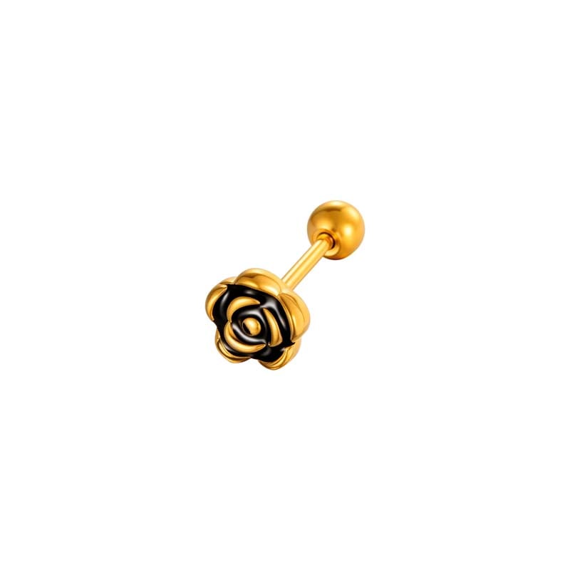1 Piece Stainless Steel Gold Color Piercings Earring