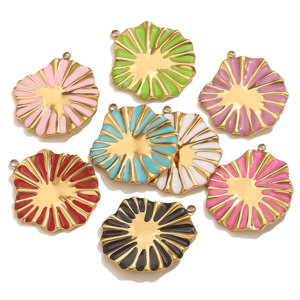 1 pieza DIY Flor Colgante de Acero Inoxidable para Mujer Imagen5