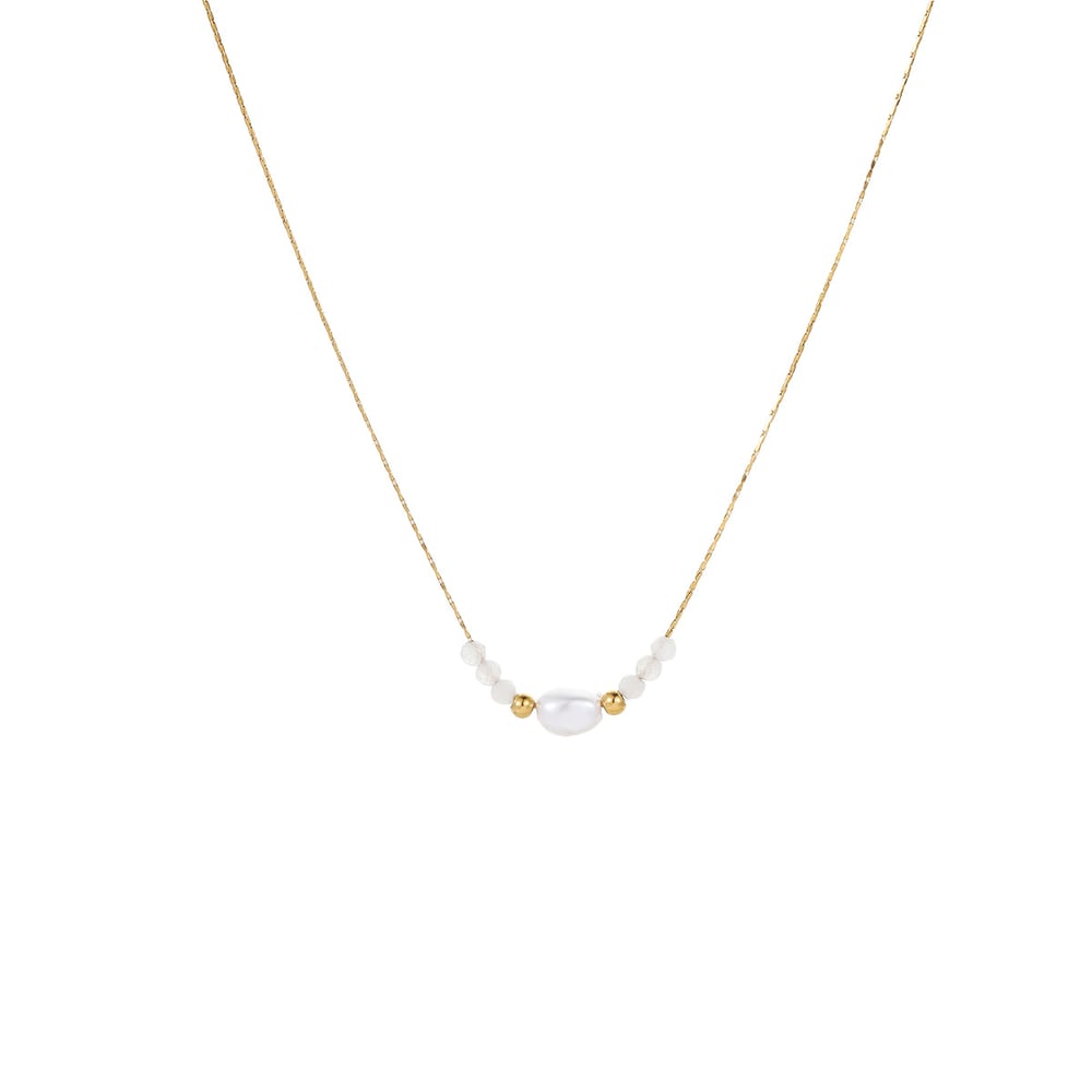 Sweet Flower Stainless Steel Gold Color Women's Pendant Necklaces h5Picture5