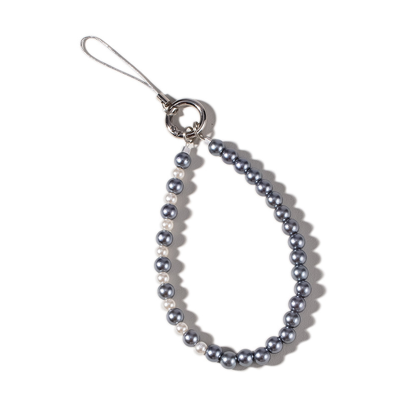 1 Adet Modern Serisi Gümüş Boncuklu Alüminyum Telefon Kayışı h5Resim4