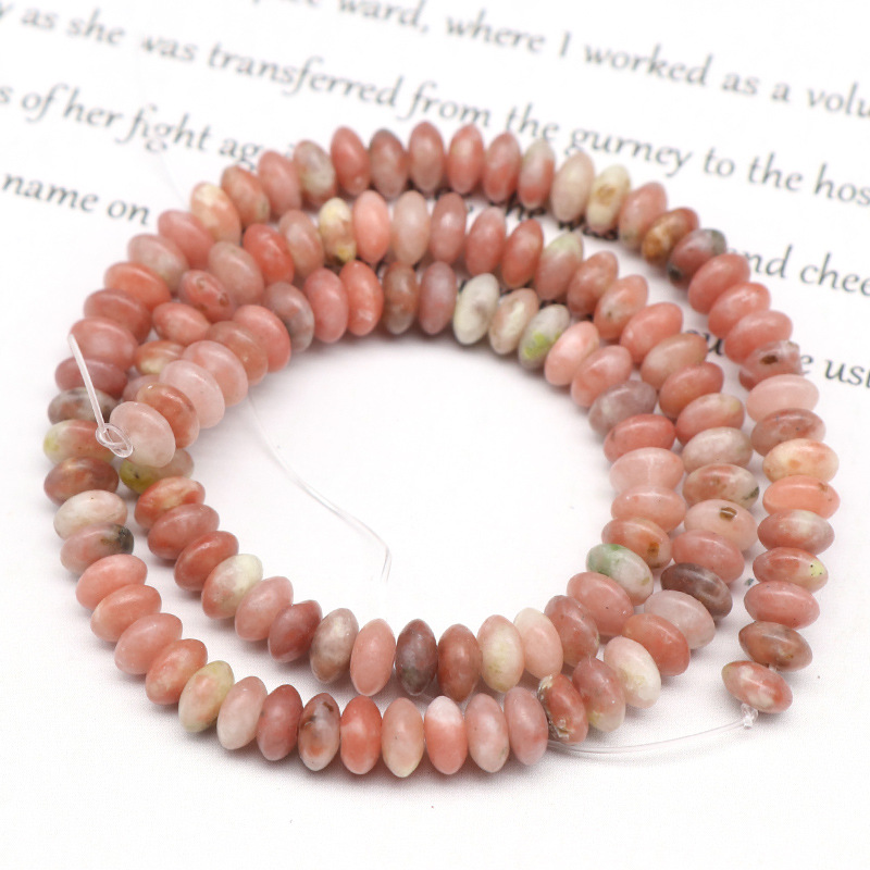 1 String Romantic Series Natural Abacus Bead Stone Jewelry Beads(Bead Size:3mm*6mm) h5Picture4