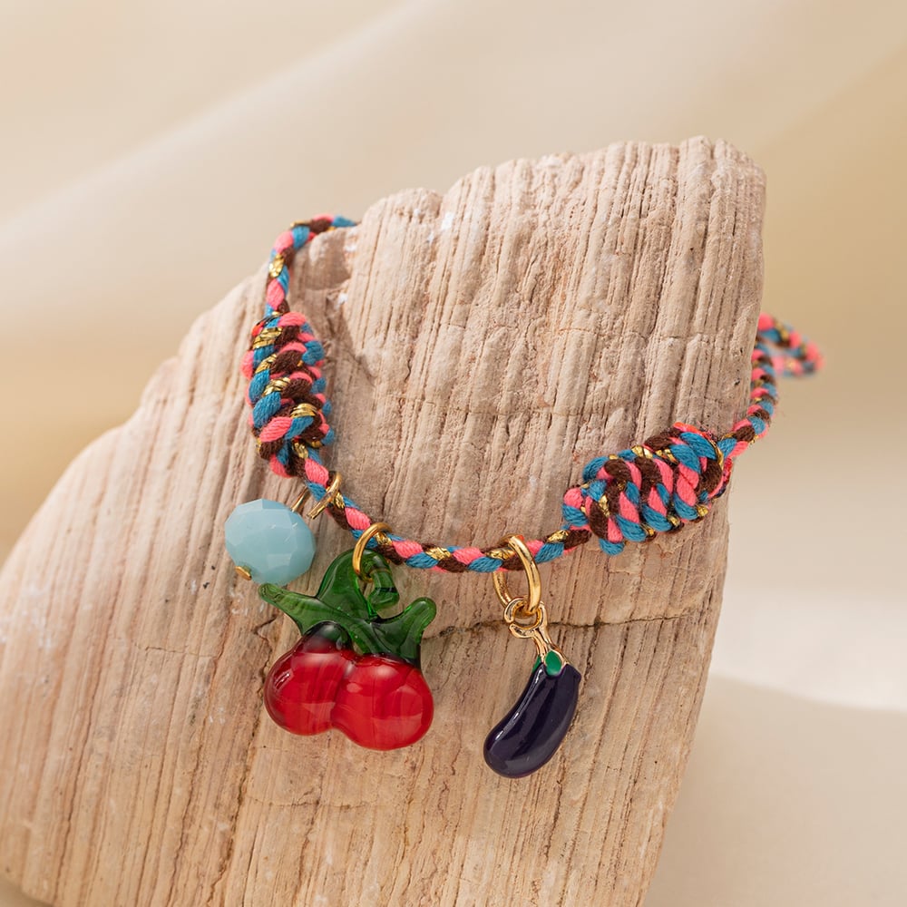 1 Stück süße Kirsch-Charm-Armbänder h5Bild3