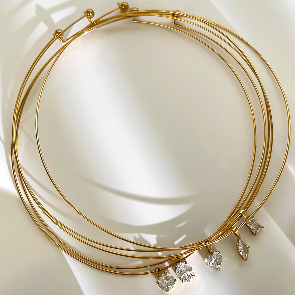 1 Piece Simple Stainless Steel Gold Color Pendant Necklace h5Picture4
