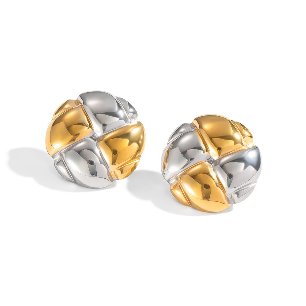 1 Pair Stainless Steel Mixed Color Stud Earrings Picture5