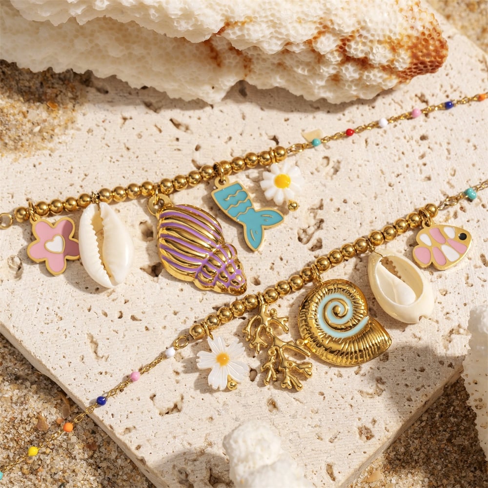 1 Piece Shell Stainless Steel Gold Color Pendant Necklace Picture4