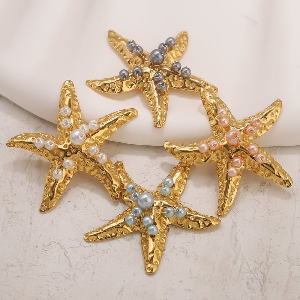 1 Piece DIY Starfish Stainless Steel Women's Pendants h5Picture3