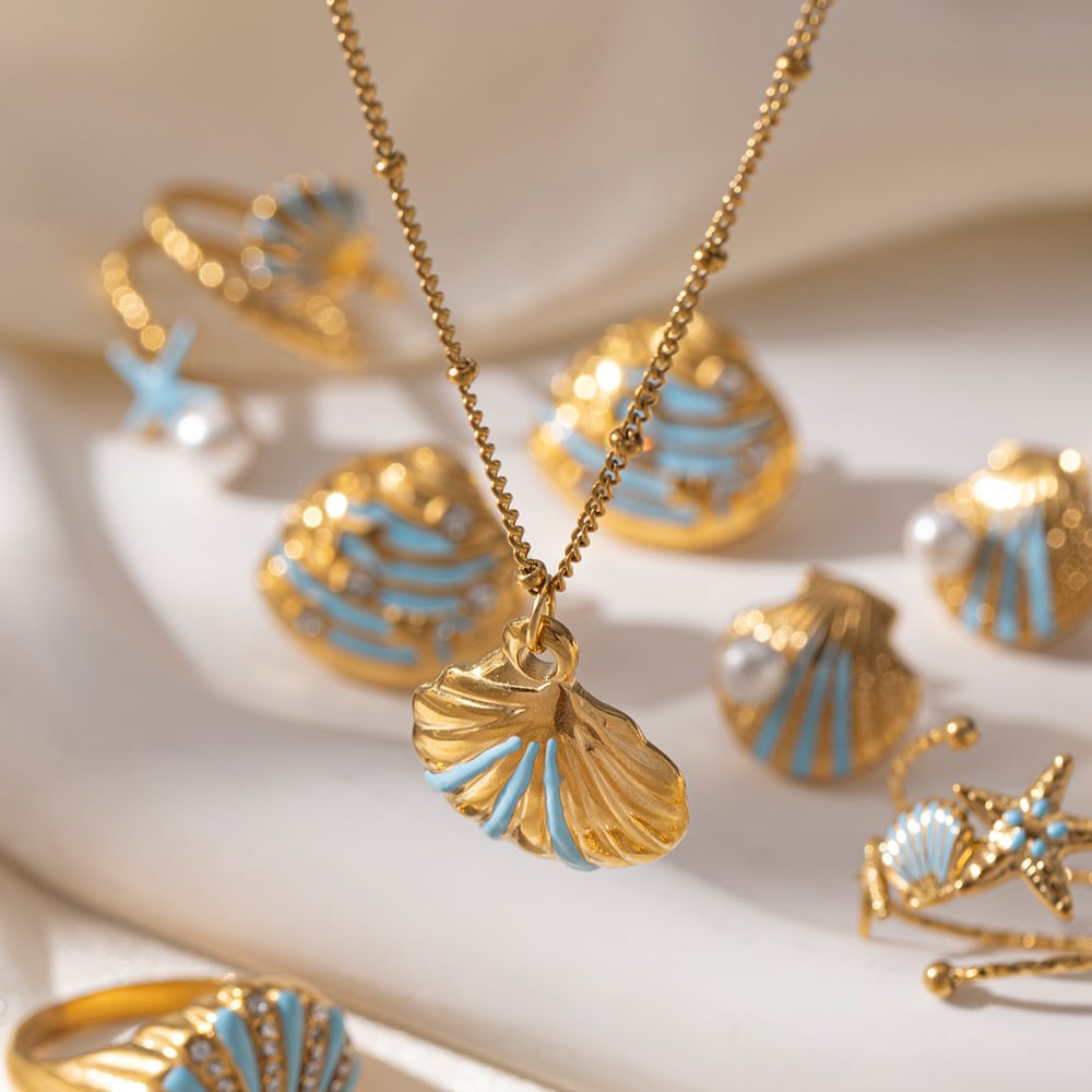 1 Stück Oceanic Edelstahl Goldfarben Statement Ring h5Bild3