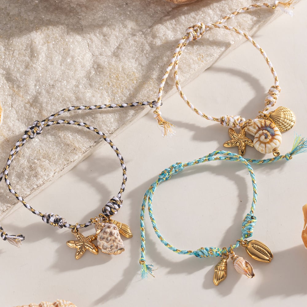 1 Adet Oceanic Paslanmaz Çelik Altın Renkli Charm Bileklik h5Resim4