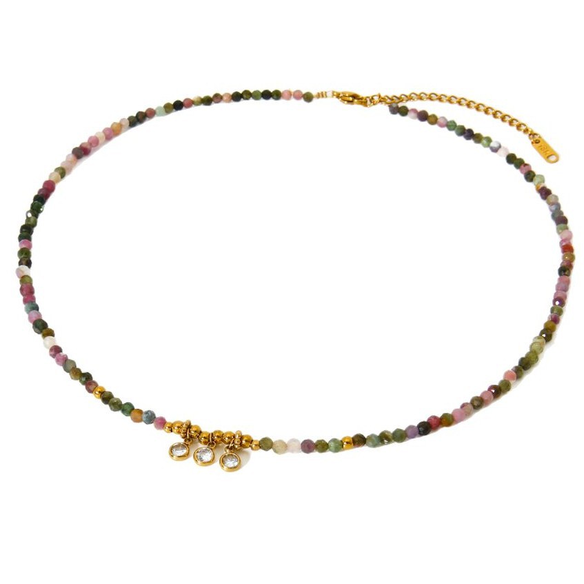 1 Paar Retro-Perlenketten mit geometrischen Natursteinen aus der Classic-Serie für Unisex Bild5