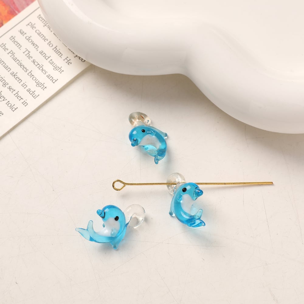 1 Stück einfache Serie süße Tier Glasschmuckperlen