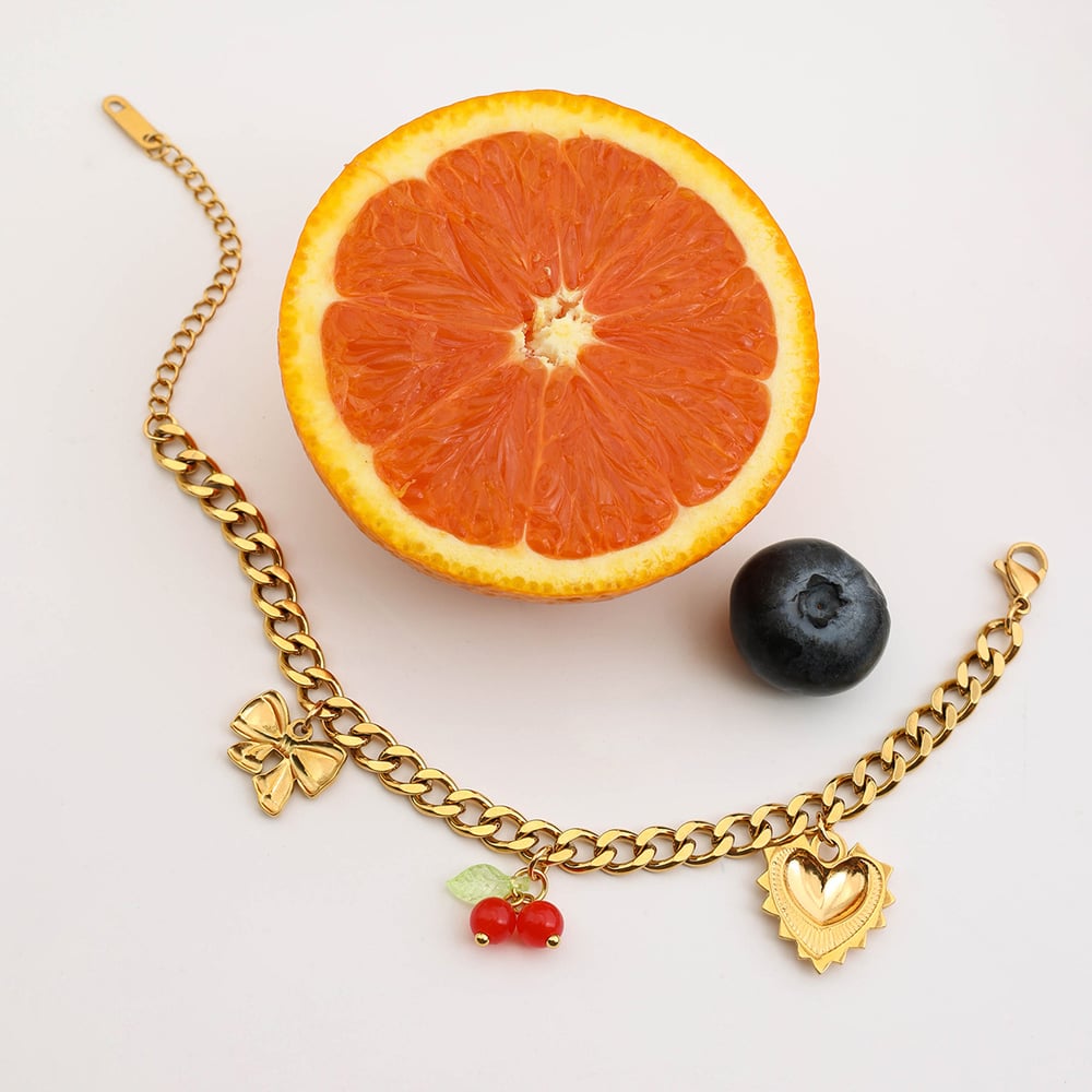Collier avec pendentif en forme de cœur en acier inoxydable doré pour femme, série romantique, 1 pièce h5Image10