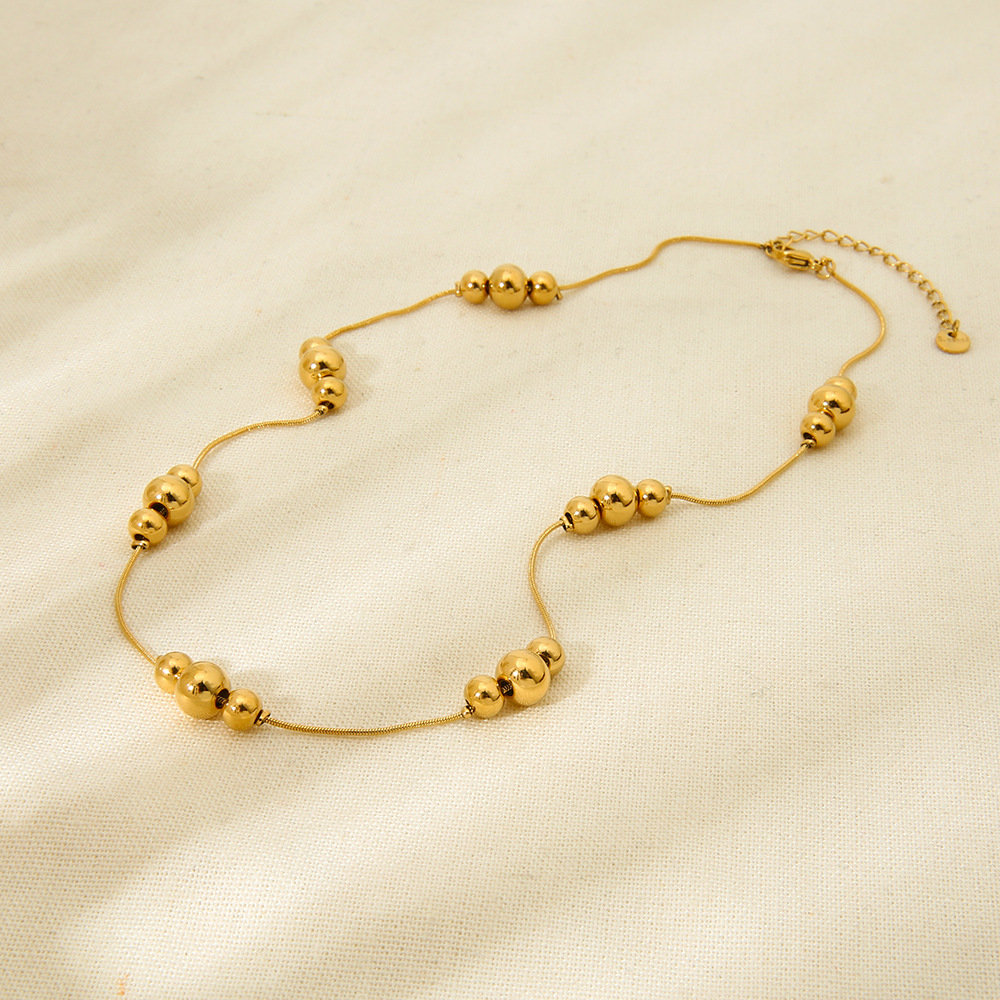Collier pour femme en acier inoxydable simple et polyvalent h5Image2