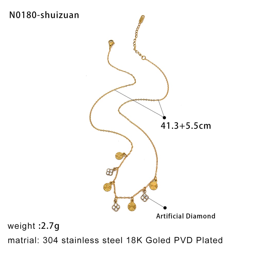 1 Piece Cross Stainless Steel Gold Color Pendant Necklace h5Picture2
