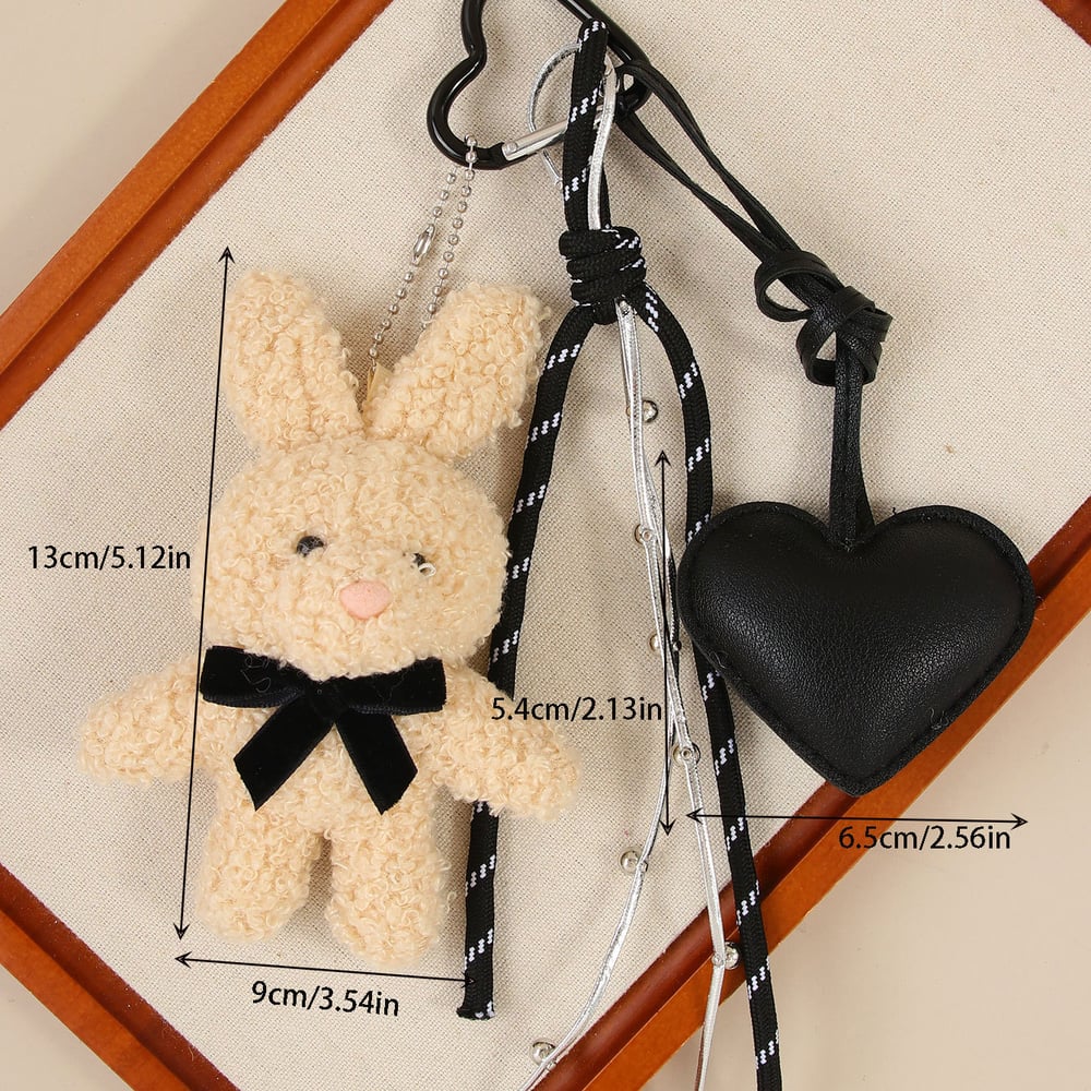Cute Plush Rabbit Polyester Women's Bag Charms