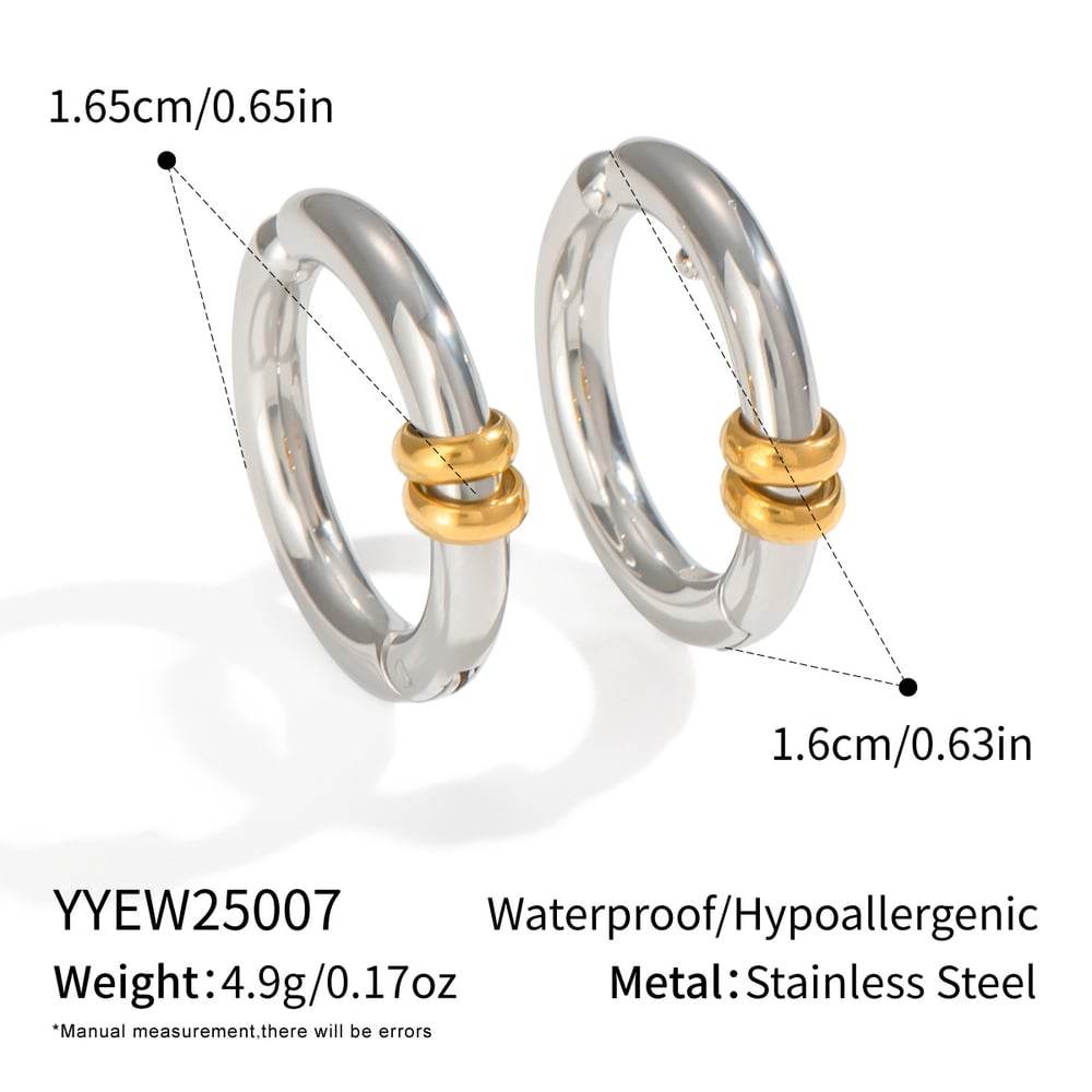 1 Paar Ohrklemmen aus Edelstahl in verschiedenen Farben