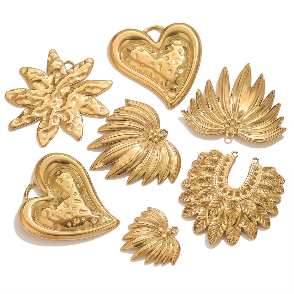 1 Piece DIY Heart Stainless Steel Women's Pendants h5Picture3