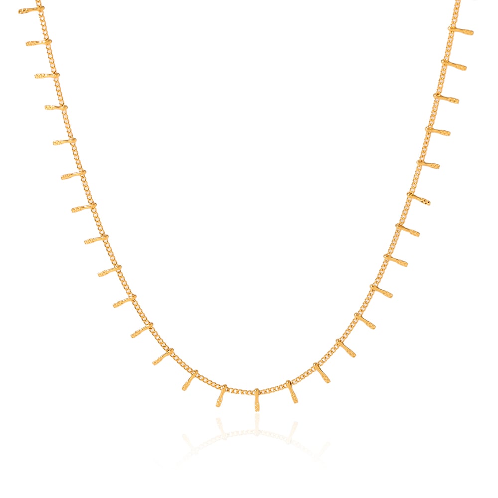 1 Pair Simple Series Daily Cross Stainless Steel   Gold Color  Women's Chain Necklaces