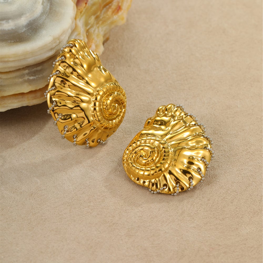 Vacation Turtle Stainless Steel Gold Color  Women's Stud Earrings Picture3