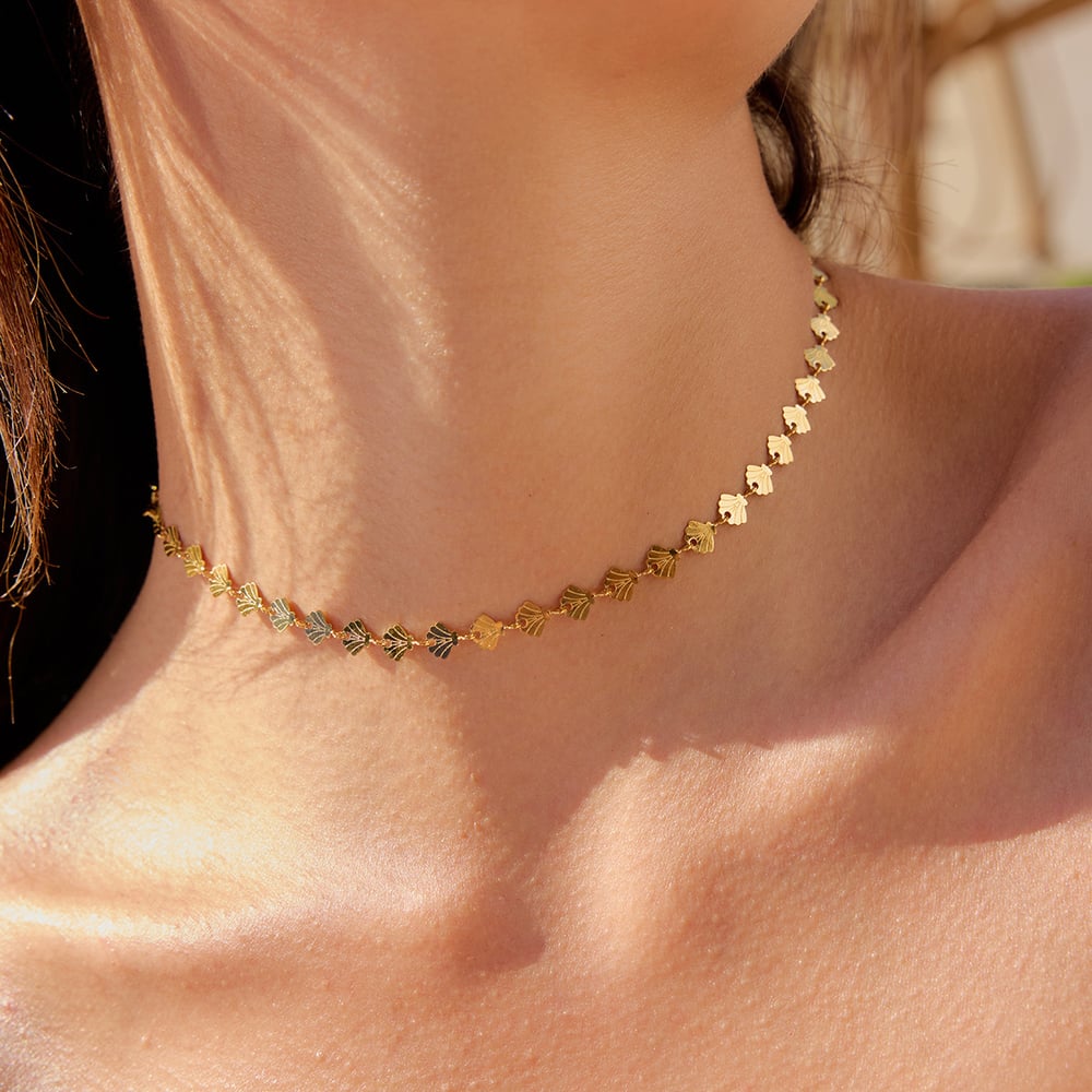 1 Piece Classic Shell Stainless Steel Gold Color Women's Chain Necklaces h5Picture7