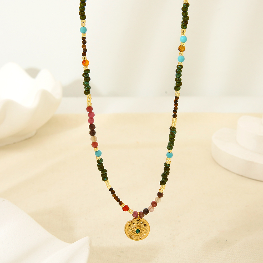 Natural Stones  Gold Color Women's Pendant Necklaces h5Picture3