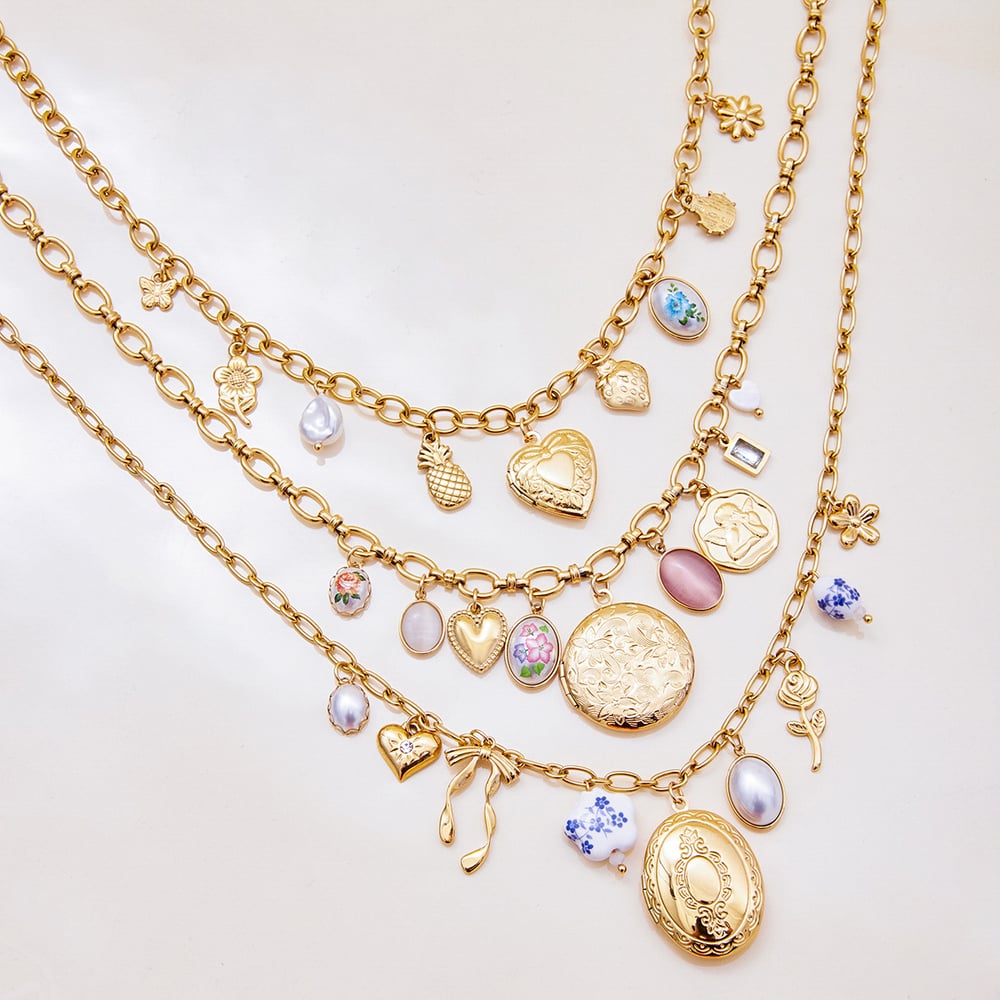 1 Piece Sophisticated Heart Photo Album Stainless Steel Gold Color Women's Pendant Necklaces h5Picture7