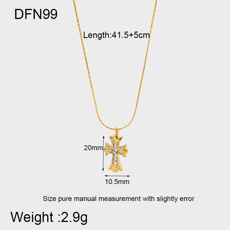 Ethnic Series Ethnic Cross Stainless Steel Women's Necklaces