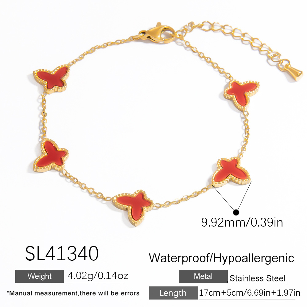 1 Stück Charm-Armband aus Edelstahl in Goldfarbe h5Bild2