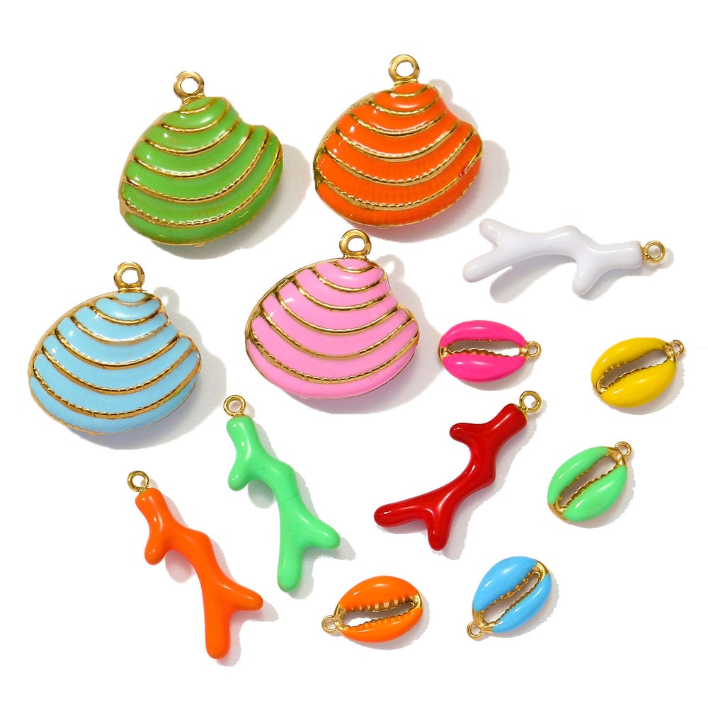 1 Piece Romantic Series DIY Conch Stainless Steel Gold Color Women's Pendants Picture3