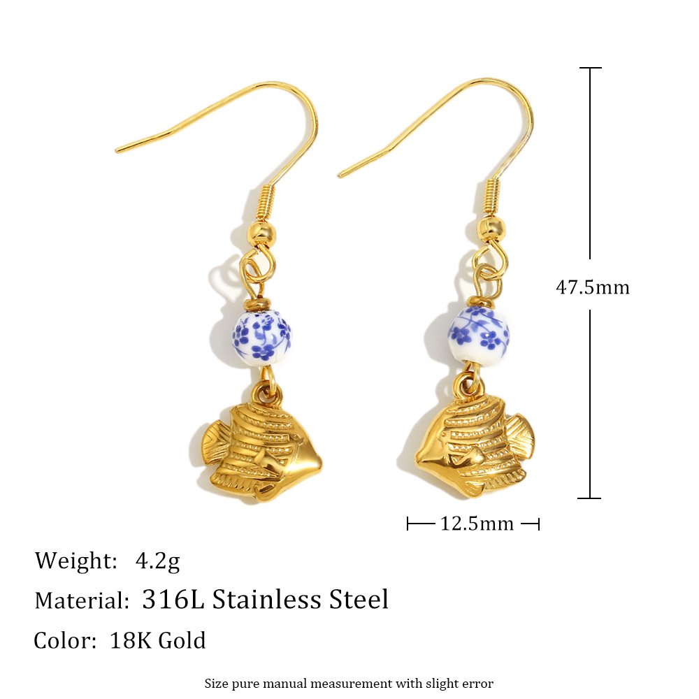 Einfache Serie Urlaub Tier Edelstahl Damen Ohrhänger h5Bild4