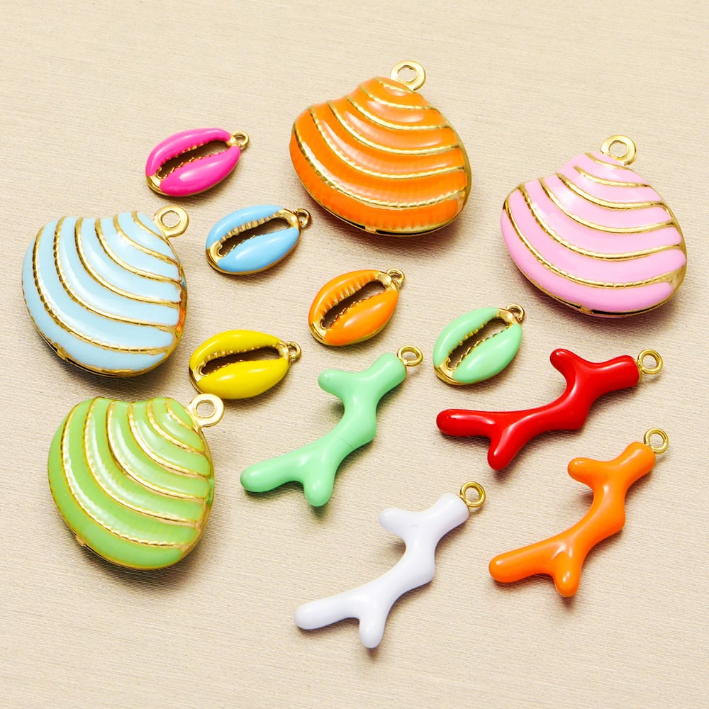 1 Piece Romantic Series DIY Conch Stainless Steel Gold Color Women's Pendants Picture5