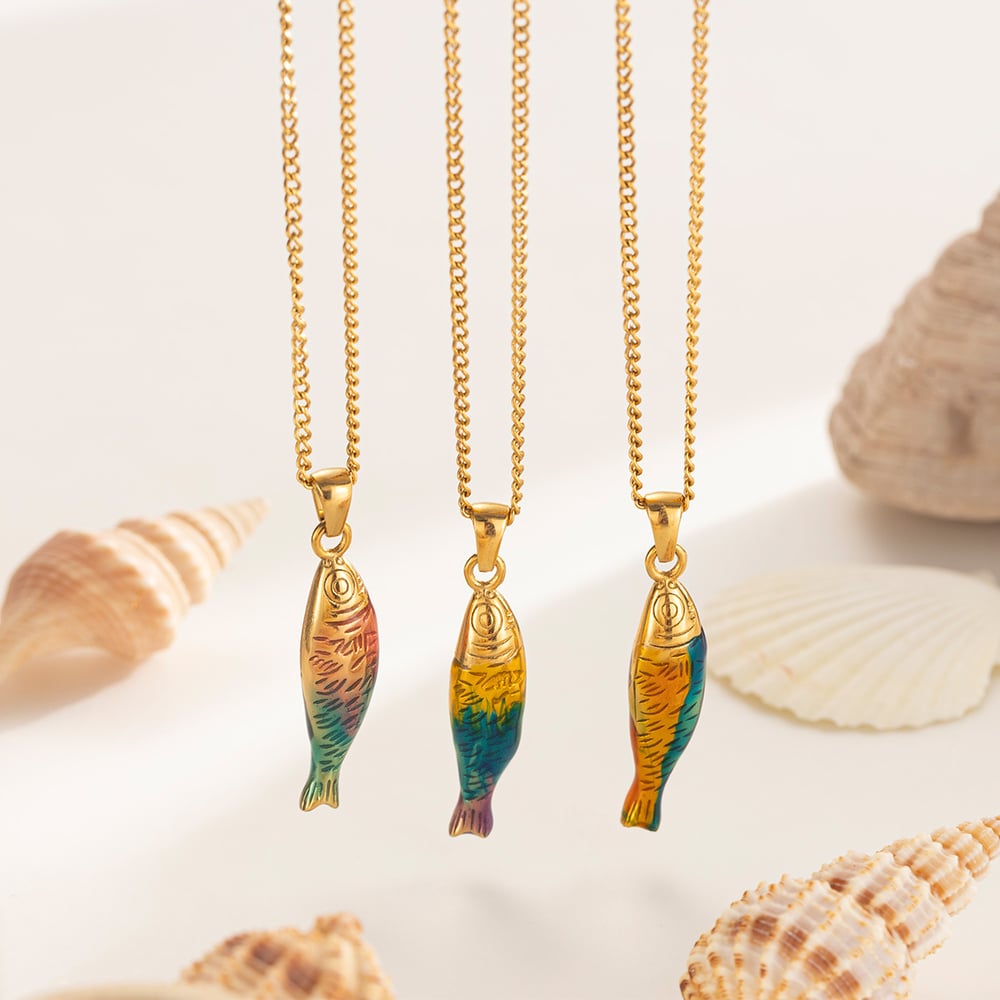 1 Piece Fish Stainless Steel Pendant Necklaces h5Picture2