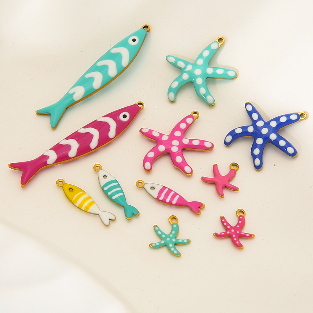 1 Piece Fish Stainless Steel DIY Pendant Picture3