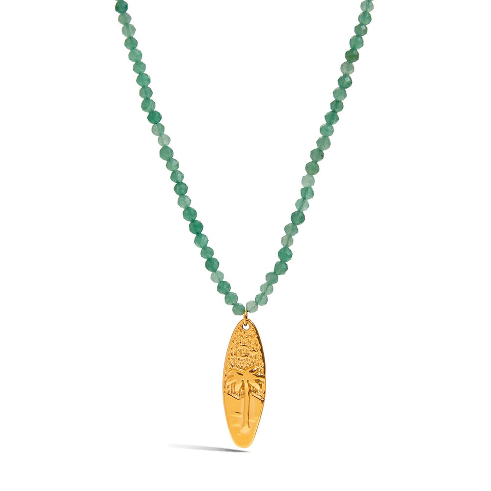 1 Piece Natural Green Turtle Stainless Steel Gold Color Women's Pendant Necklaces