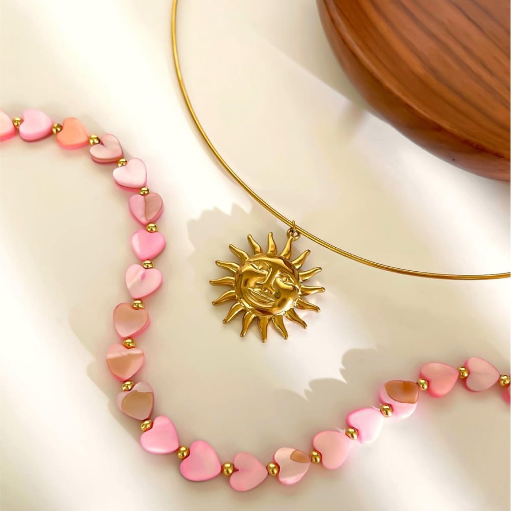 1 Piece Heart Shell Beaded Necklace h5Picture3