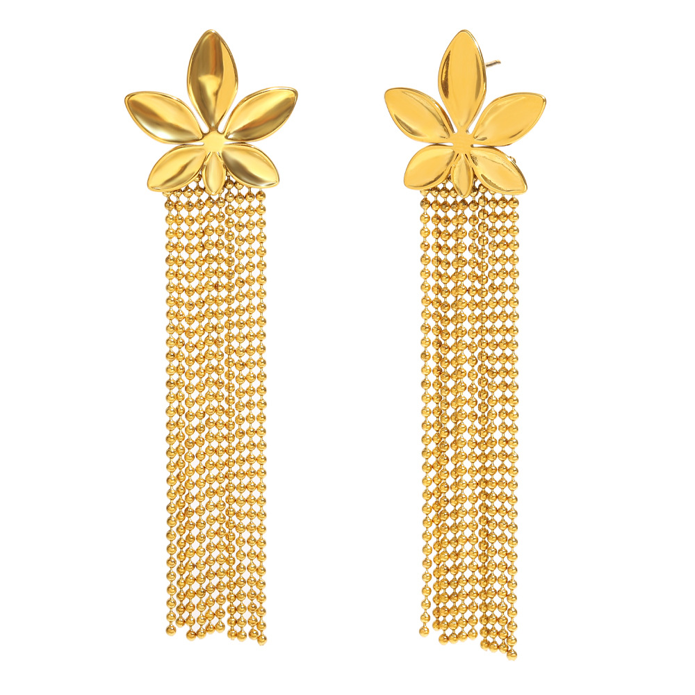 1 Pair Flower Tassels Women's Dangle Earrings