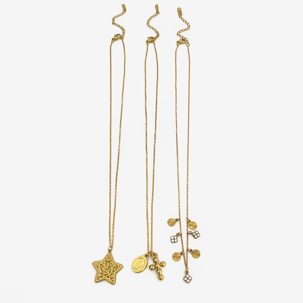 1 Piece Cross Stainless Steel Gold Color Pendant Necklace h5Picture6