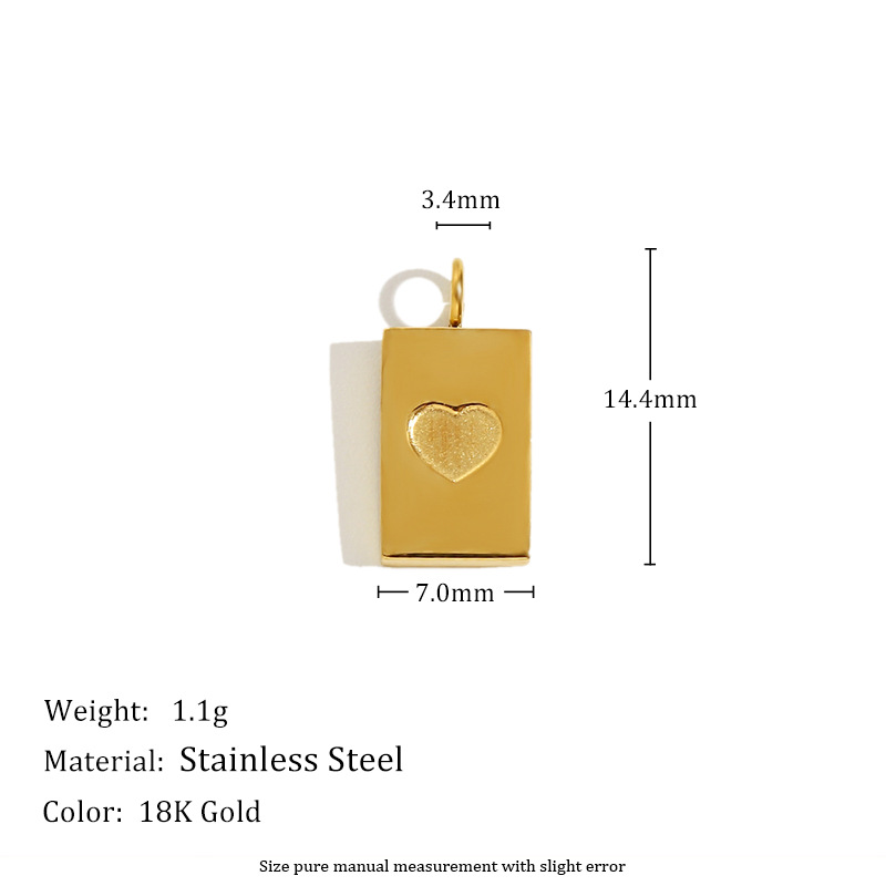 Simple Series Classic Heart Stainless Steel Women's Pendants h5Picture5