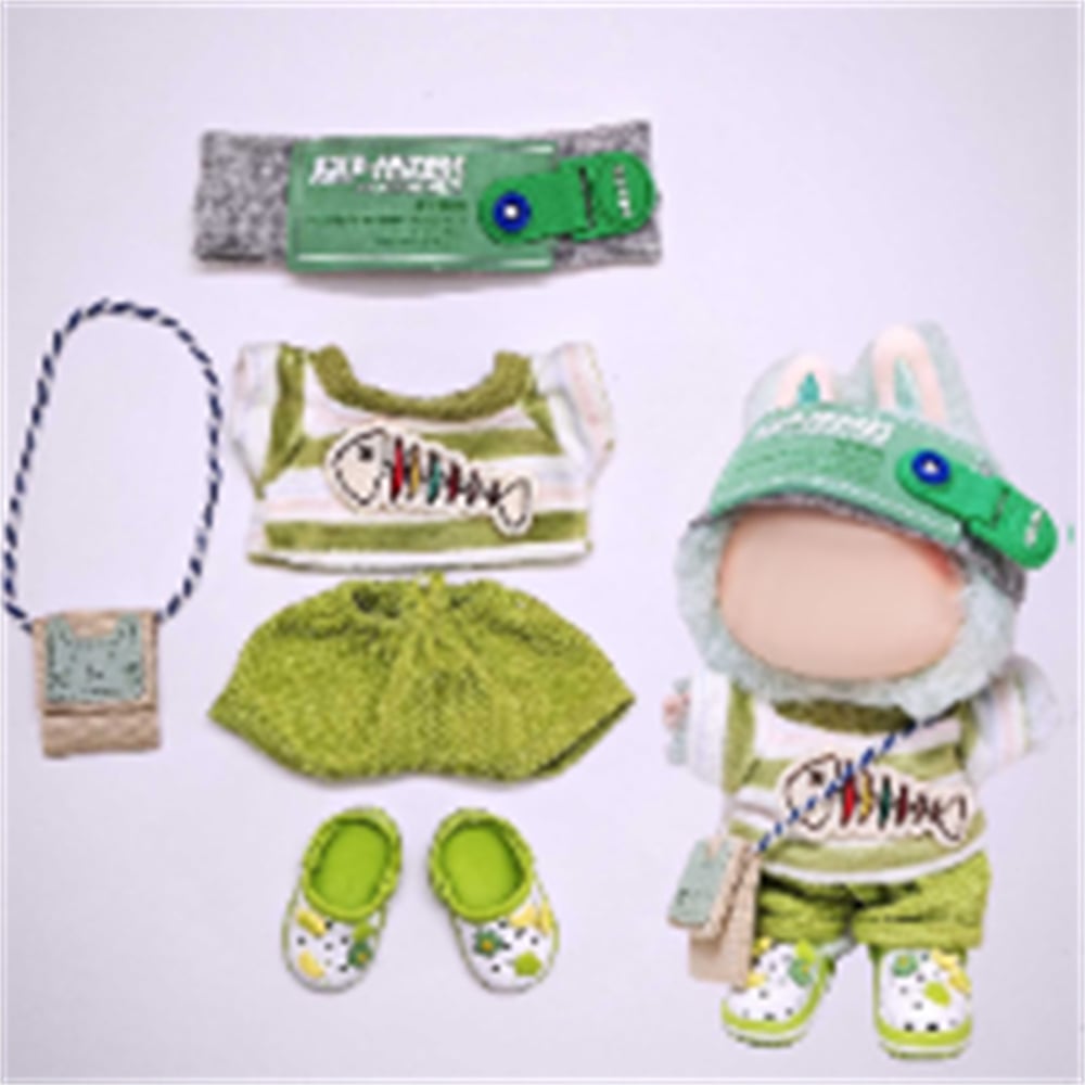Süßes grünes Kleiderset für Puppen (KEINE Puppe)