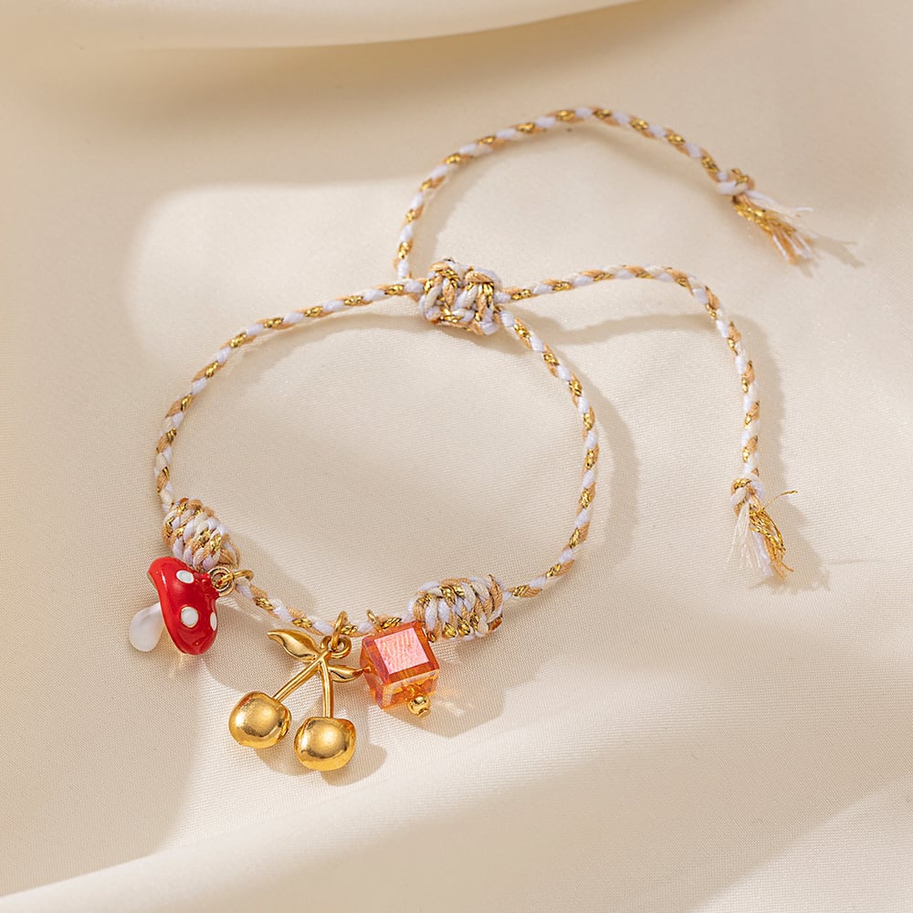 1 Stück süße Kirsch-Charm-Armbänder h5Bild4