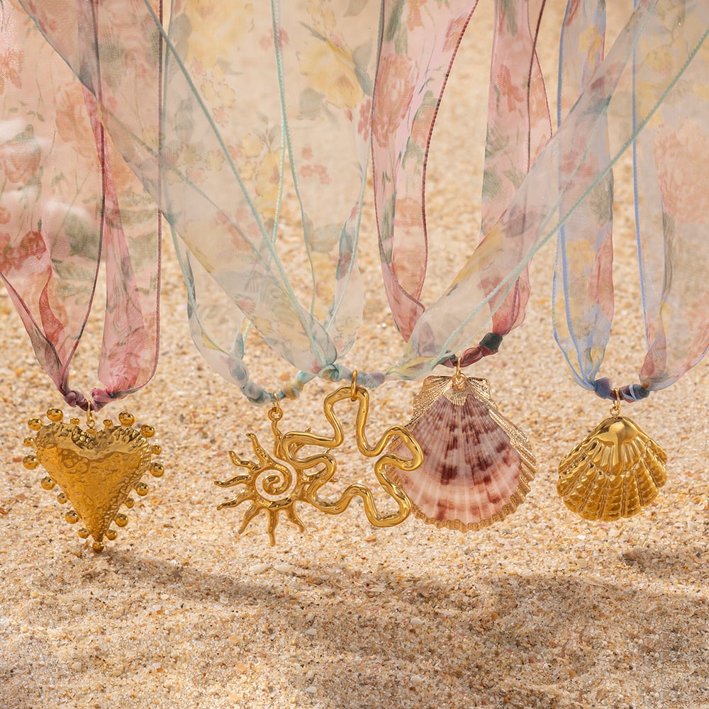 1 Piece Oceanic Stainless Steel Gold Color Pendant Necklaces h5Picture3