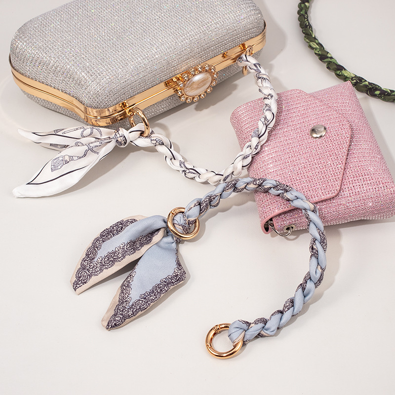 1 Piece Stylish Series Sennit Scarves Gold Color Aluminum Phone Strap h5Picture2