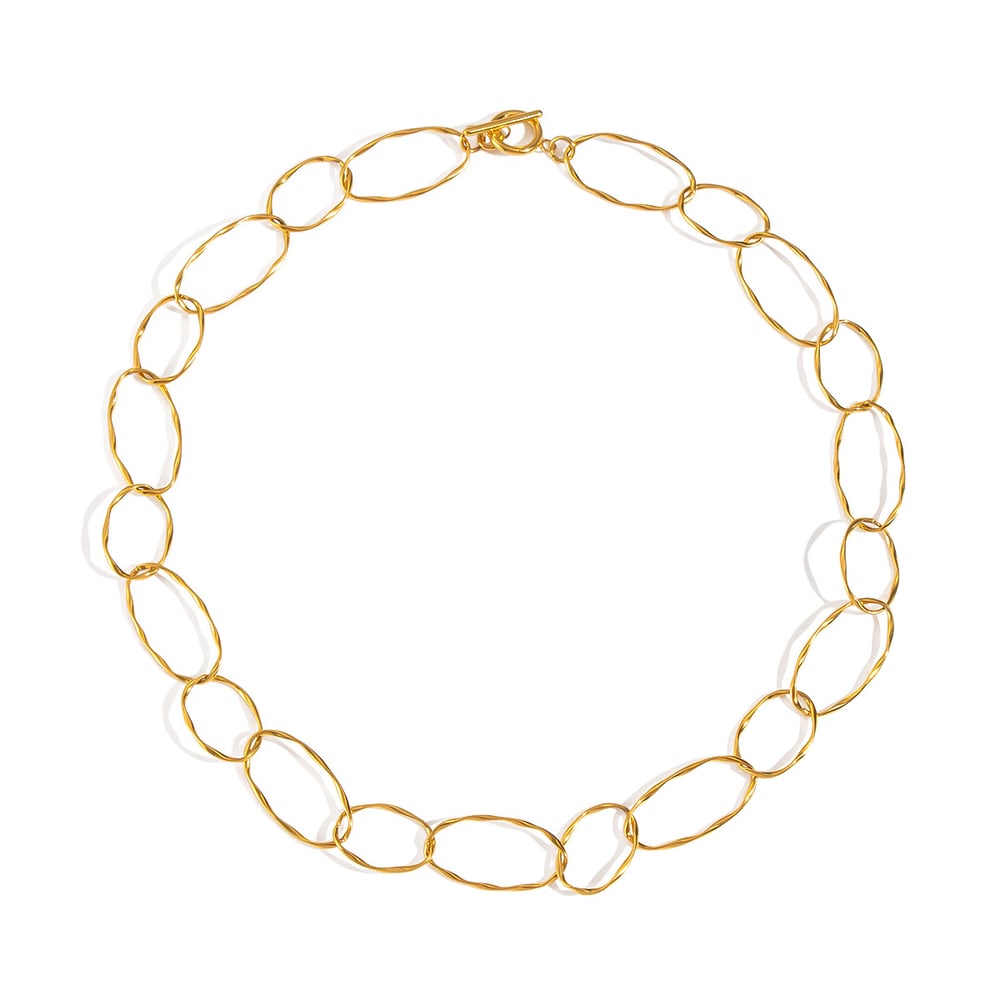 1 Piece Stainless Steel Gold Color Chain Necklace Picture5