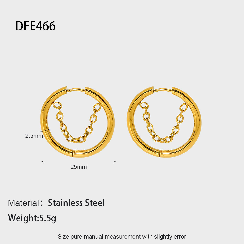 Pendientes de acero inoxidable con borlas sencillas para mujer