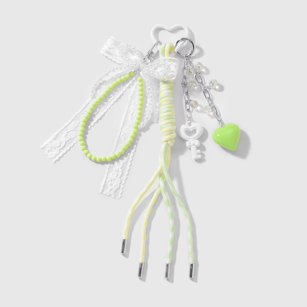 1 Piece Acrylic Heart Bag Charms