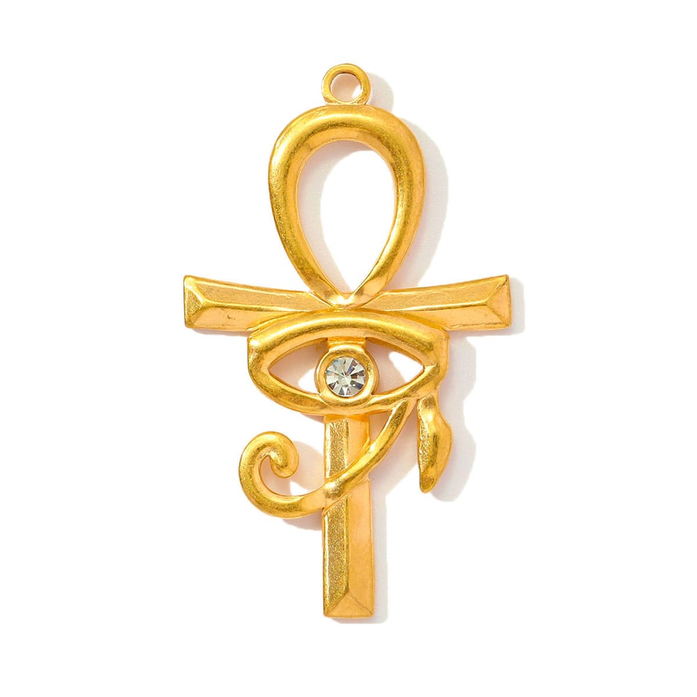 1 Stück Simple Series DIY Herz Edelstahl Goldfarben Damenanhänger