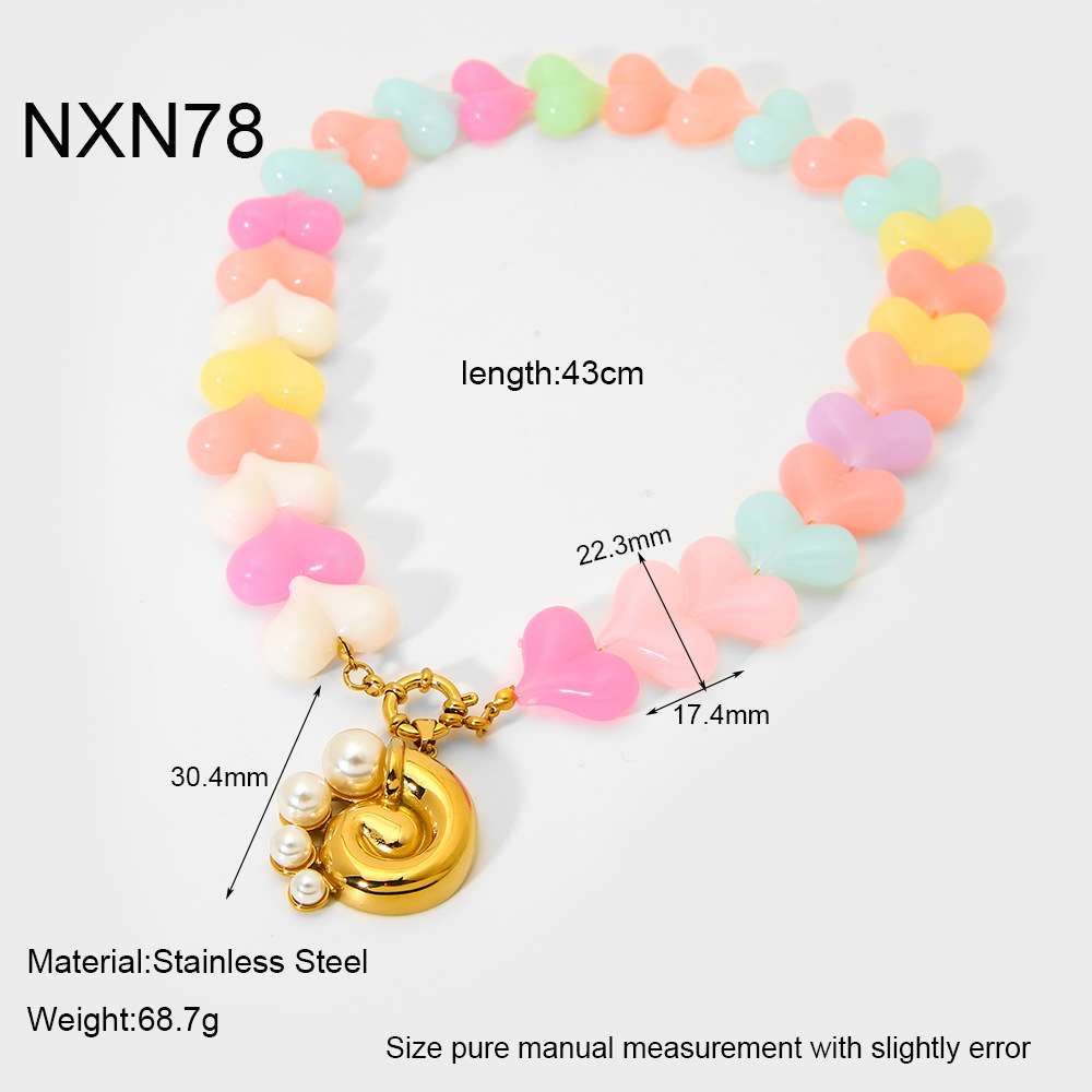 1 Piece Romantic Acrylic Beaded Necklace